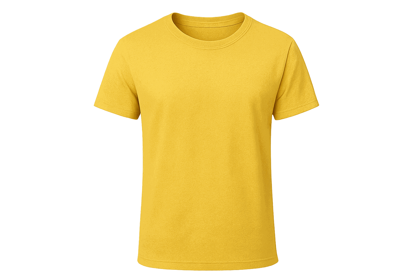 Yellow t-shirt on a gray background