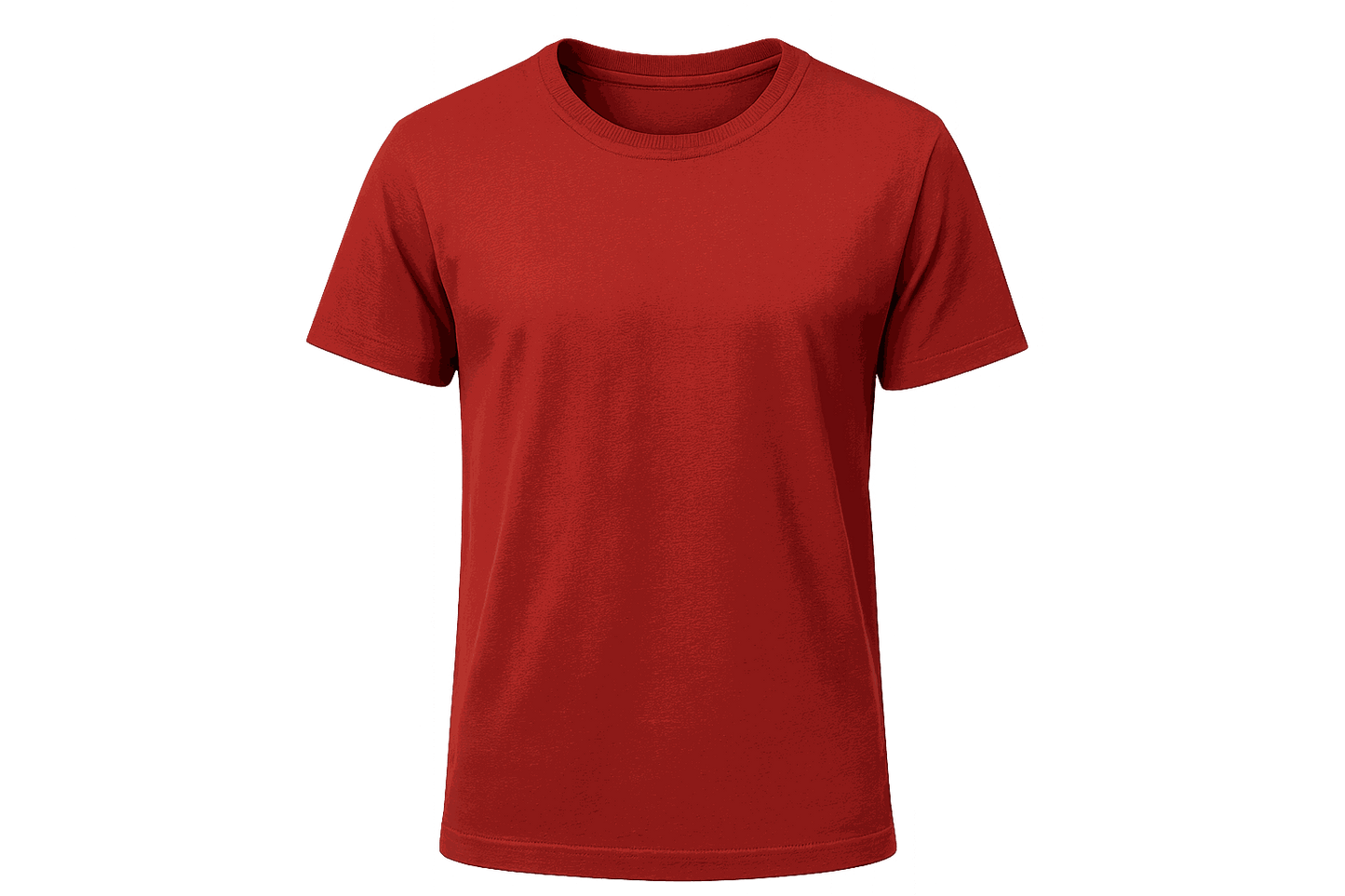 Red t-shirt on a gray background