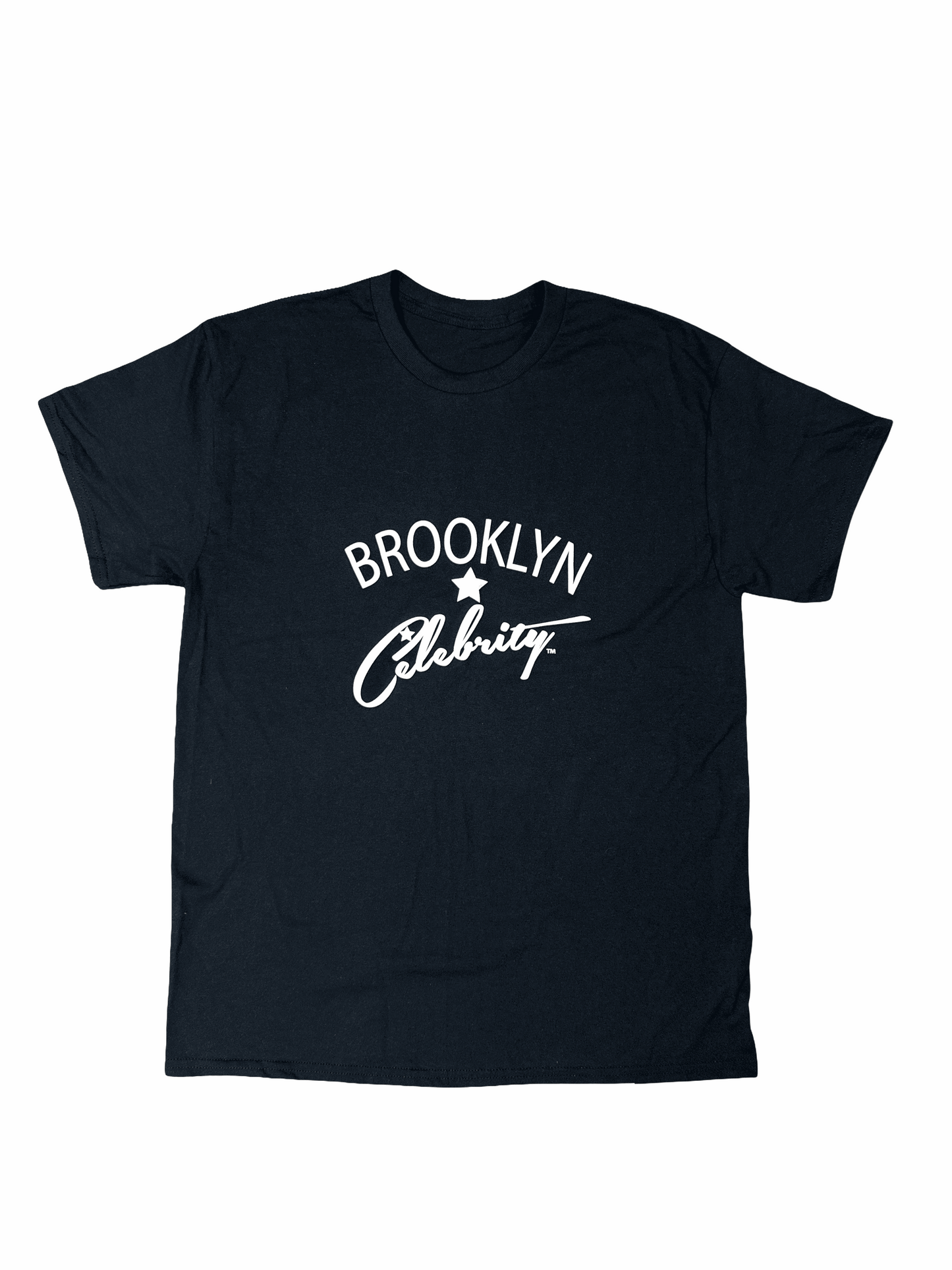 Black 100% cotton Brooklyn Celebrity Tee with original logo print