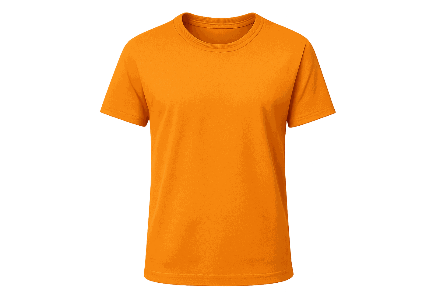 Orange t-shirt on a gray background