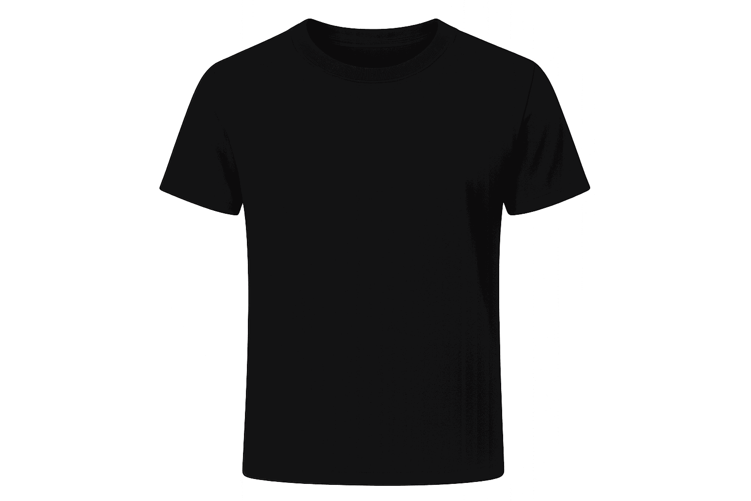 Customizable black unisex T-shirt made of 100% soft durable cotton available in sizes S to 5XL.
